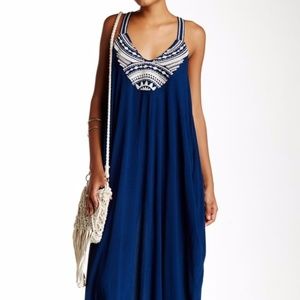 NWOT Love Stitch Embroidered Gauze Maxi Dress